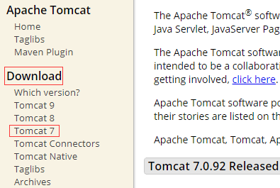 Tomcat官方首页