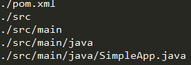 SimpleApp.javaファイル構造