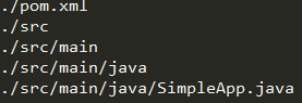 SimpleApp.java file structure