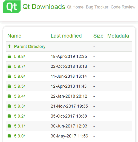  QT 5.9サブディレクトリ