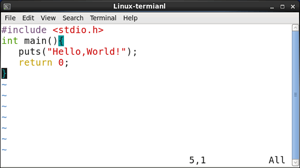 Linux系统下编写C语言程序
