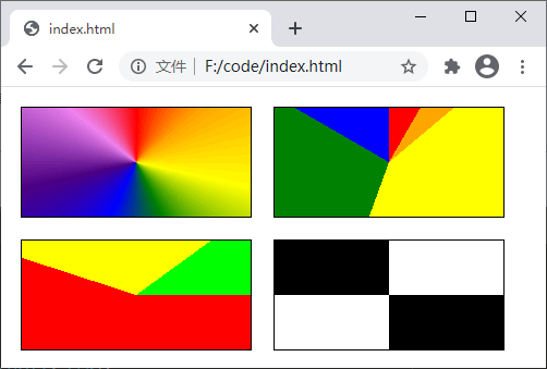 conic-gradient() 函数演示