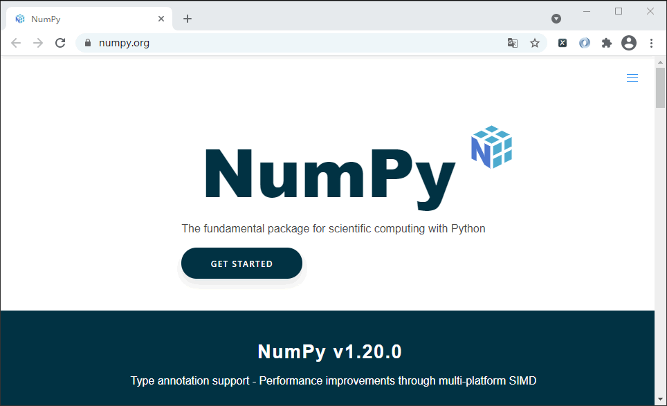 Numpy官方网站