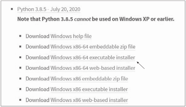 选择 Python 安装文件