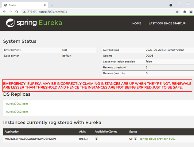 Eureka 自我保护机制